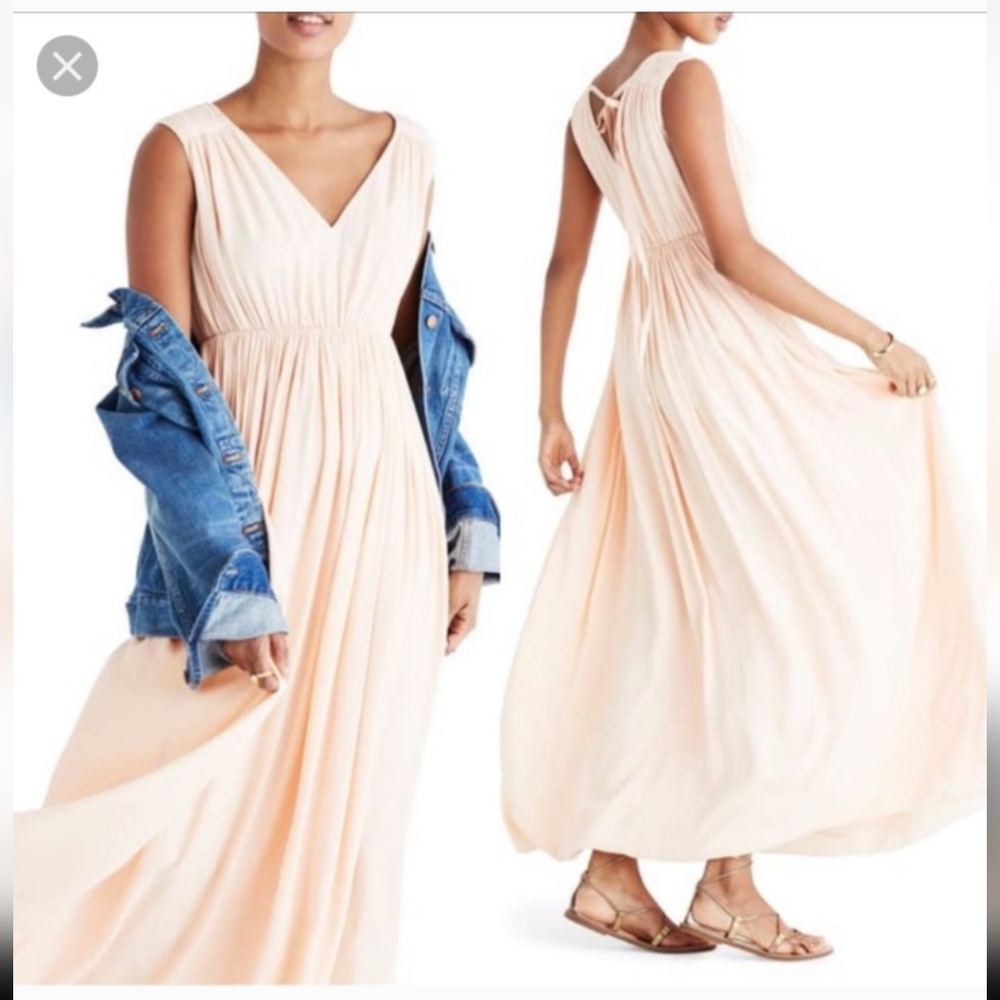 Madewell Elegant Cream Maxi Dress